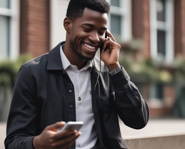 A smartphone is placed on a checkered surface outdoors, displaying a payment or request app where someone is trying to send or request $100 for utilities. There is a potted plant with succulent leaves in the corner.