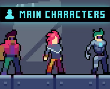Cyberpunk Pixel Hero – digital NFT character in neon pixel art