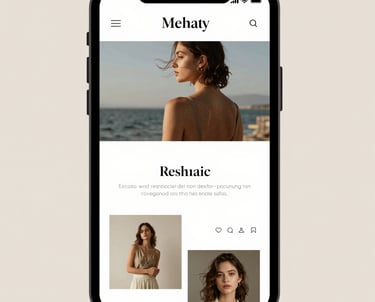 Close-up of a smartphone showing a beautifully responsive website.
