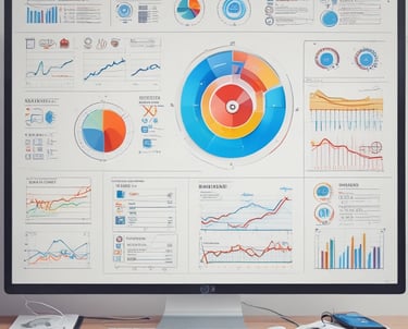 Whiteboard showcasing Digital marketing ideas and charts - Social media content - Local SEO