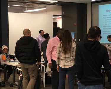 Photo of people at a job fair