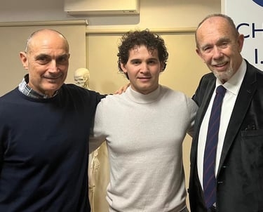 Dott. Simone Capponi insieme a Prof. Fabio Scoppa - Dott. Jean-Pierre Meersemman