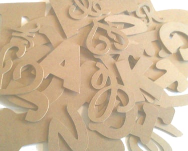 Lettres en bois à l'unité