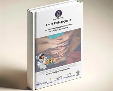 Livret pédagogique sur les bases de la pizza éthique, offert après l’appel.