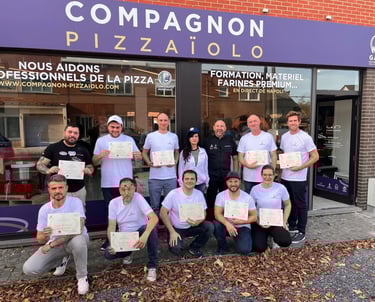 Stagiaires diplômés Compagnon Pizzaiolo en fin de formation