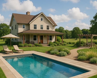 linda casa com piscina