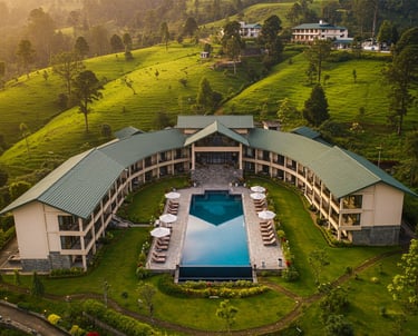 a beautiful resort with a hill scenery in kodaikanal