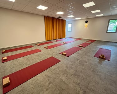 Disposition yoga salle 55 m²