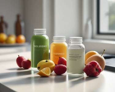 Several wellness products are arranged on a surface. There is a box labeled 'Eir Health Sleep No. 10' that indicates it contains CBD products for calming and sleep aid, featuring evening oil with lavender and melatonin. Beside it, a pouch labeled 'Midnight Chill' contains bath salts. In front, there is a bath bomb with a subtle gray and blue design.