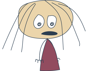 Anna looking confusedd while trying to organize tasks and plans