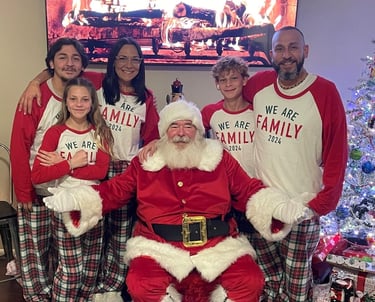 The Santa Cowboy at a Home Viait