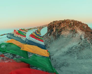 Tibetan Buddhist Prayer Flags.  Learn about Buddhism