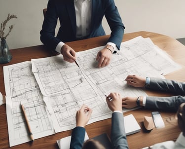 Close-up of hands analyzing charts and graphs on a laptop screen.