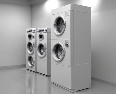 Technician repairing an air conditioner in a modern home setting.