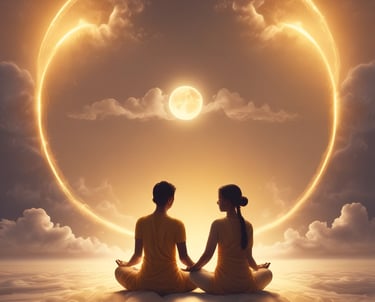 Hands releasing glowing energy, representing energetic divorce and cleansing.