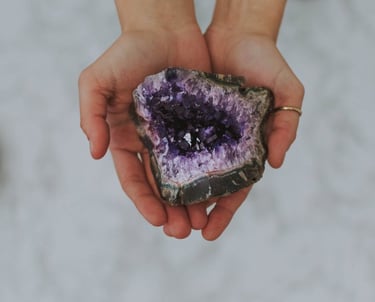 cuarzo amatista y otros cuarzos corazón de amatista natural