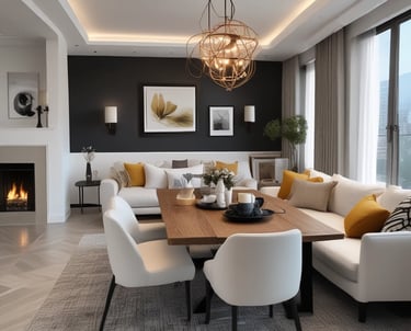 An elegant kitchen space featuring clean lines, subtle colors, and smart storage solutions.