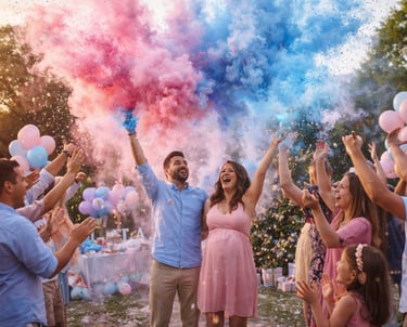 baby shower fontane colorate