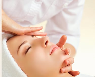 Professional facial massage at Skin Therapy Solutions for skin rejuvenation and relaxation.