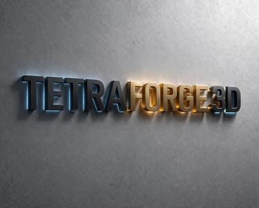 letreiros impressao 3d tetraforge 3d led