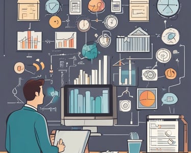 Illustration of a clear step-by-step sales process flowchart.