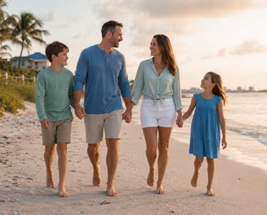 Family enjoying time together after planning financial protection through life insurance