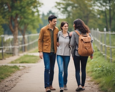 Warm and welcoming immigration attorney consulting with a diverse family in a bright office.