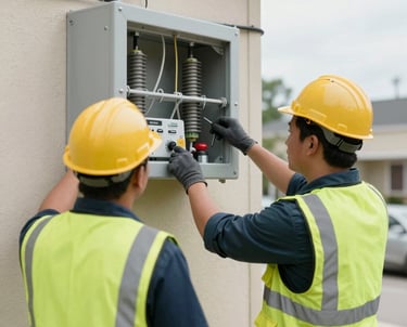 Before and after shots of a modernized kitchen with new cabinetry and lighting.