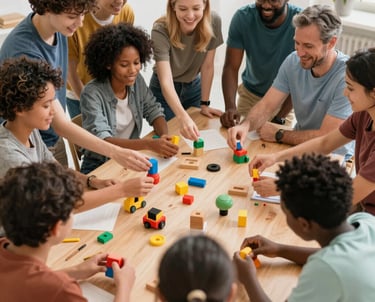 Abstract geometric shapes symbolizing agile thinking and dynamic ideas.