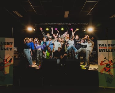 Groepsfoto bij de Talent of the Valley showcase