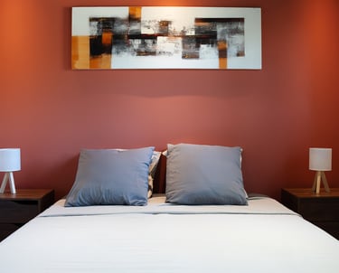 chambre moderne terracotta