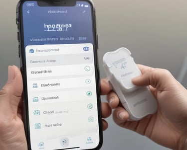 Doctor speaking into a microphone with medical icons floating around