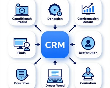CRM servicing tool with automated workflows, lead tracking, and client management features.