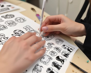 diseño de dibujos en miniatura en uña