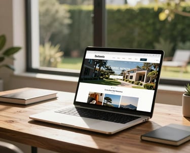 laptop showing the website donre for the small local business called fiery khanyi
