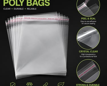Self adhesive transparent polybags supplier Indore for multipurpose packaging NEW GURUNANAK PLASTIC