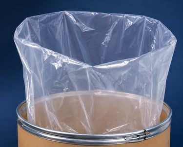 Clear LD liner drum bag by New Guru Nanak Plastic with durable plastic for industrial drum lining applications