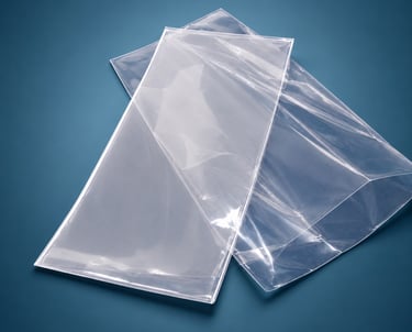 Polypropylene PP bag for cosmetics beauty products and small retail packaging with transparent finish