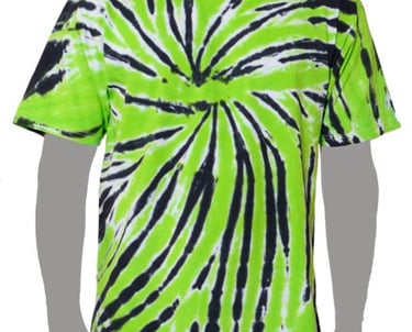 Black and Lime Custom Tie-dye T-shirt