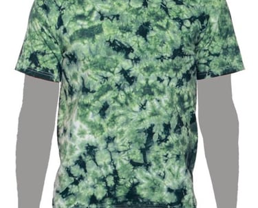 Forest Green Tie-dye T-shirt, Dark Green Tie-dye T-shirt
