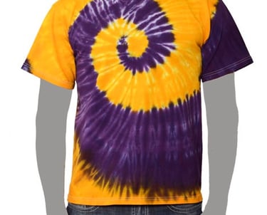 Purple Gold Custom Tie-dye T-shirt