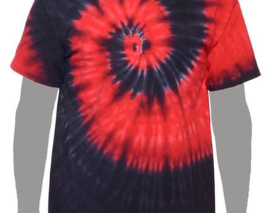 Black Red Custom Tie-dye T-shirt
