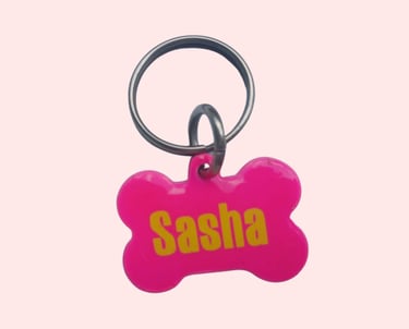 Placa de identificación para mascotas