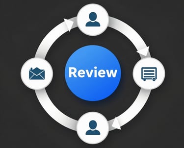 Graphic showing a review cycle