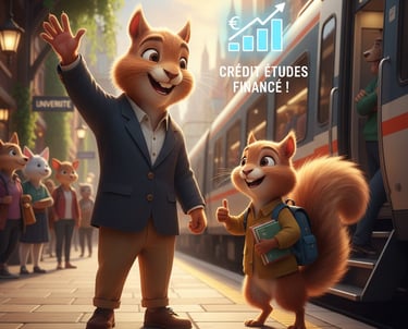 a couple of squirrels are standing next to each other