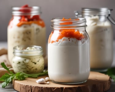 A serene kitchen scene with fresh functional foods like berries, nuts, and leafy greens.
