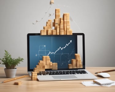 A person reviewing investment charts on a tablet in a cozy home setting.