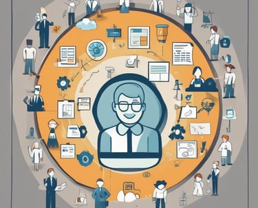 A friendly recruiter shaking hands with a happy candidate in a modern office setting.