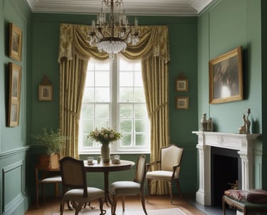 A painter carefully applying a fresh coat of soft cream paint to a cozy living room wall.
