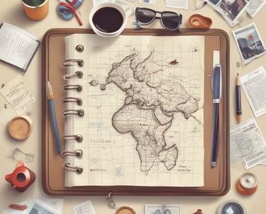 A collage showing stages of entrepreneurial growth: education consulting, gas pipelines, and vibrant tourism scenes.